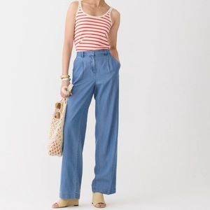 J.Crew Capeside pant in lightweight chambray
